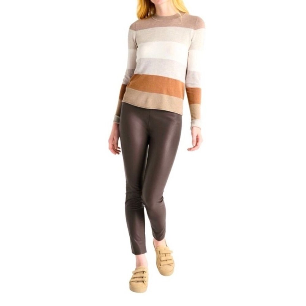 Splendid Collection Faux Leather Leggings - Chocolate Size XS